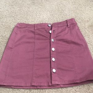 A dusty rose skirt